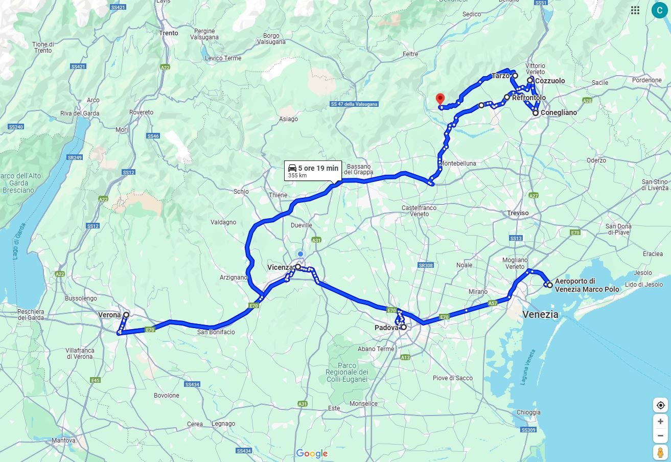 Itinerario Véneto en español