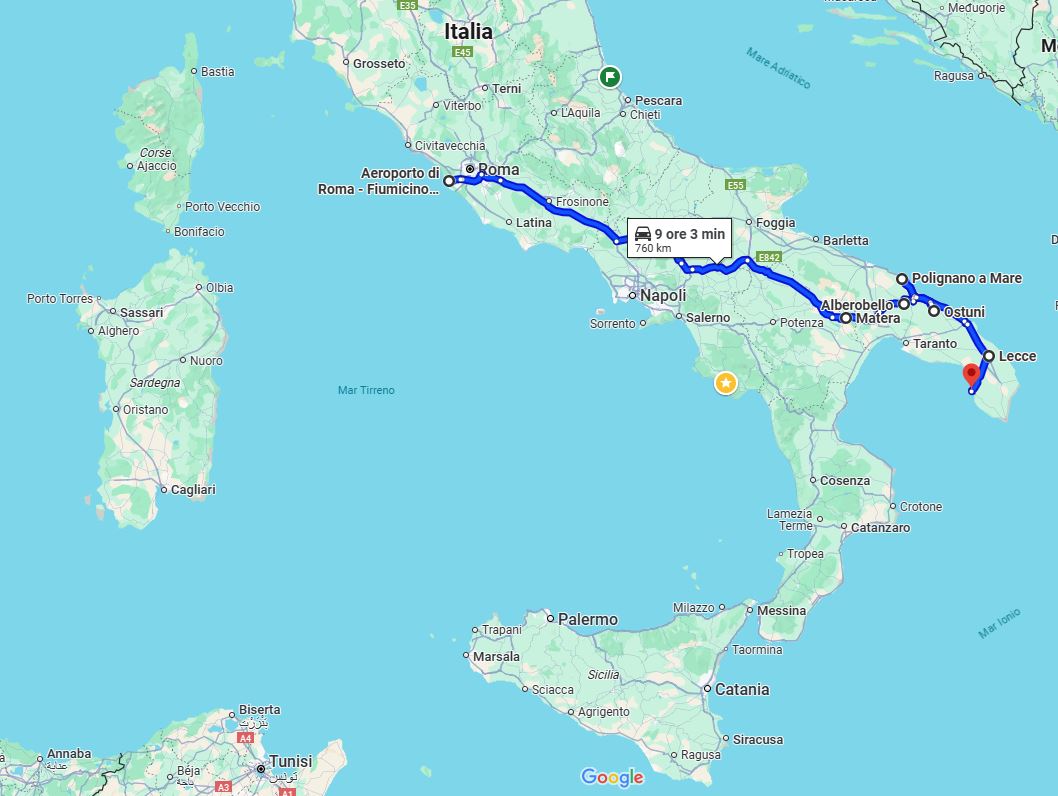Trayectis Rome-Puglia itinerary 1