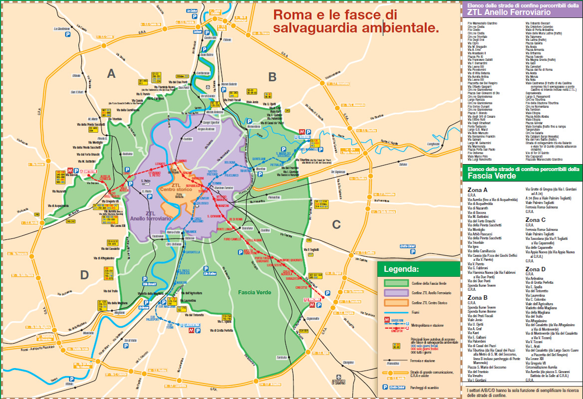 Mappa ZTL Roma