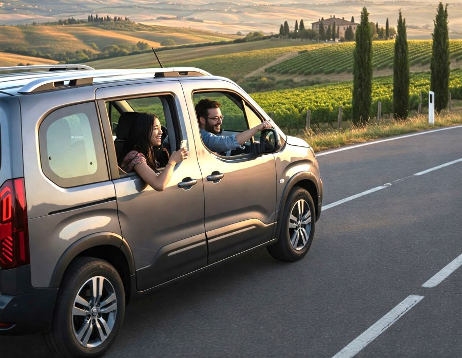 Famiglia in minivan Trayectis